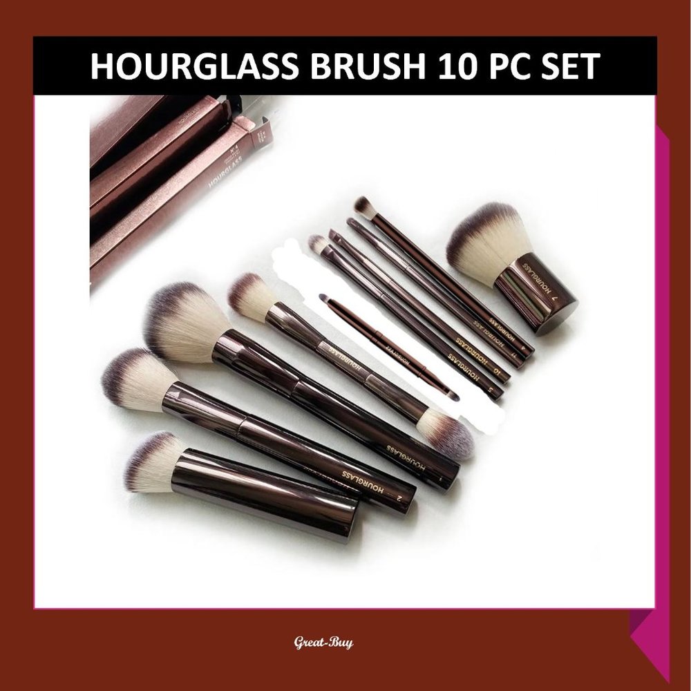 10Pcs Hourglass Makeup Brush Set